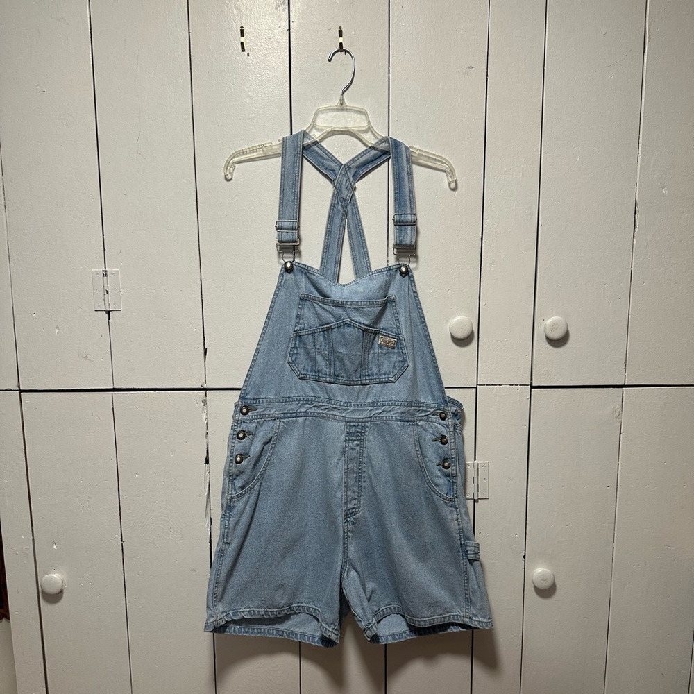 Vintage Bugle Boy Goldcrest Overall Shorts